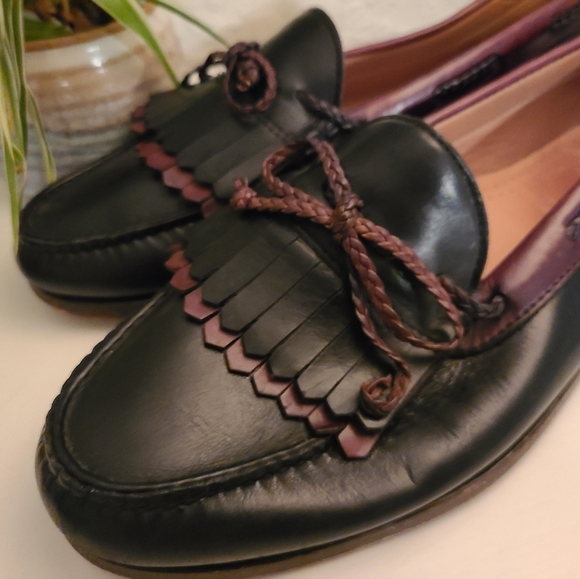 Allen Edmonds Woodstock Leather Men\'s Dress Shoes Brown Black  Size 11 EEE J